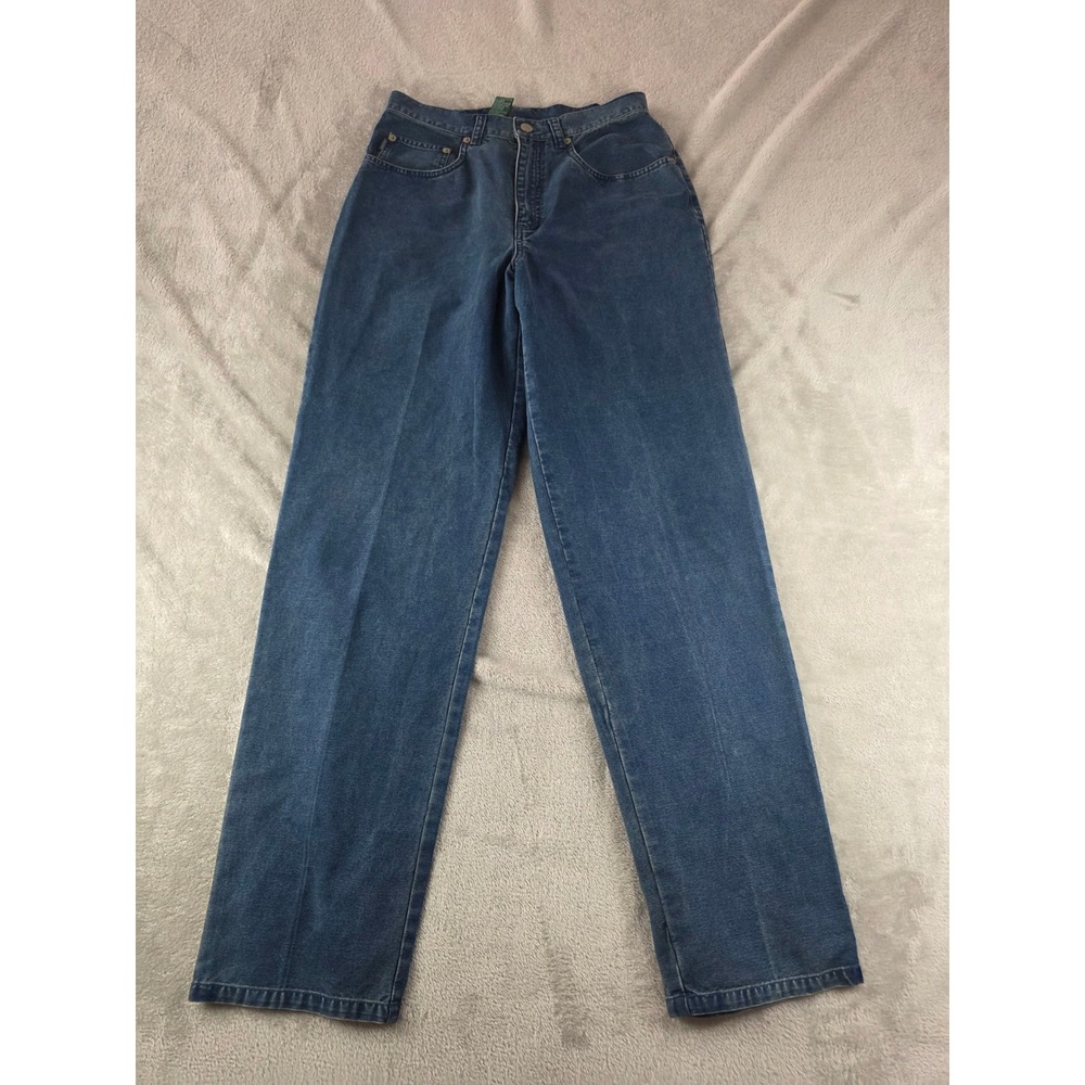 Lauren Ralph Lauren Jeans Women Size 8 Blue Vintage High Rise Straight Leg Denim